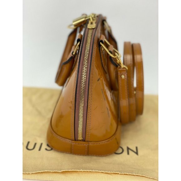 LOUIS VUITTON Alma BB Monogram Vernis Rose Velours  Hand Shoulder Bag - Picture 5 of 12